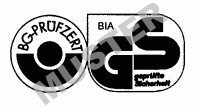 altes Logo: BG-PRÜFZERT Berufsgenossenschaftliches Institut für Arbeitsschutz (BIA), geprüfte Sicherheit