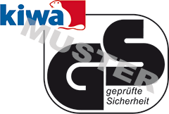 Logo der Kiwa Primara GmbH, geprüfte Sicherheit  Logo der Kiwa Primara GmbH, geprüfte Sicherheit