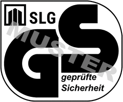 Logo der SLG Prüf- und Zertifizierungs GmbH, geprüfte Sicherheit