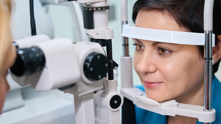 © iStock | yacobchuk A patient is examined by an ophthalmologist